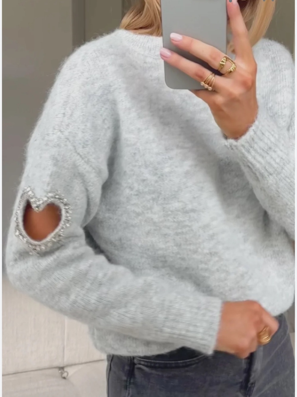 Easy Clothes Grey Olga Sweater